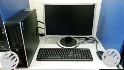 HP Core 2 duo Desktop 17inch Lcd gud condition in just rs 6700/- w