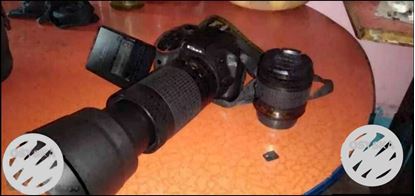 Black Canon EOS DSLR Camera