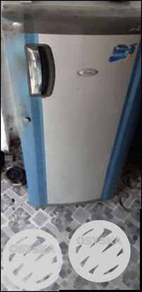 Blue And White Single-door Refrigerator