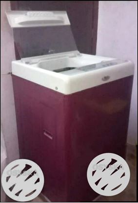Red Whirlpool Top-load Clothes Washer