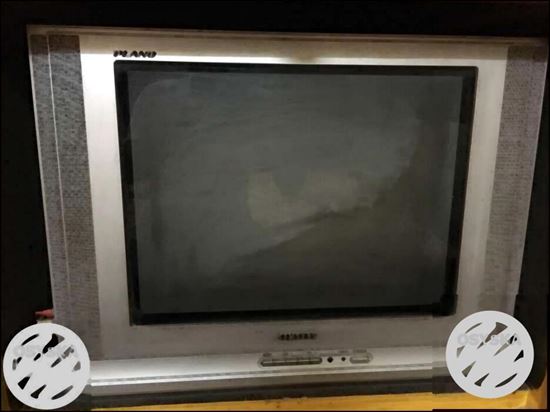 Gray And Black CRT TV in good condition