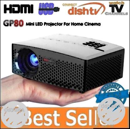 New Vivibright GP80 LED Projector 1800 Lm HD, 40" to 135" 3D Projector