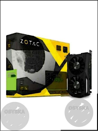 Black Zotac Geforce GTX 1050TI OC Graphics Card With Box and Bill