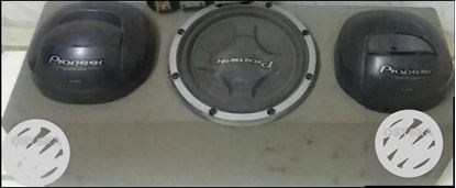 Black And Gray Pioneer Subwoofer