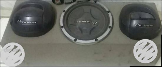 Black And Gray Pioneer Subwoofer