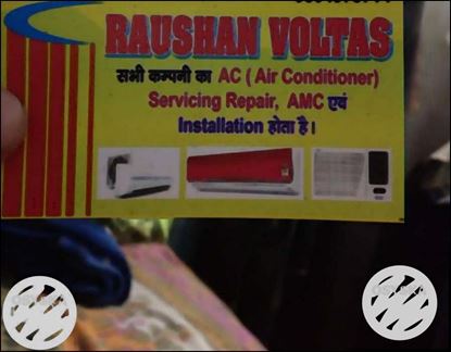 Raushan Voltas AC Servicing Repair Business Card