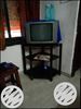 Sony 21"flat TV with trolly. in very good