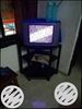 Sony 21"flat TV with trolly. in very good