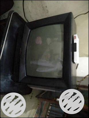 Black And Gray CRT TV