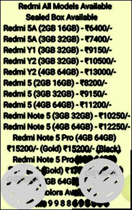 Redmi All Models Available Sealed Box Available