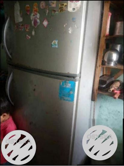 Gray Top-mount Refrigerator