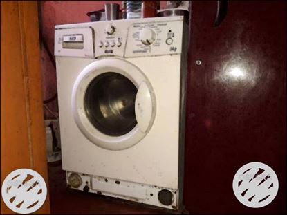 IFB White Front-load washing machine.