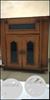 Brown Wooden TV Hutch With Flat Screen Television