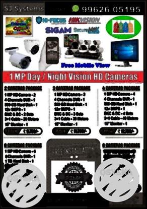 CCTV 2 Cameras with Free Monitor & Installation