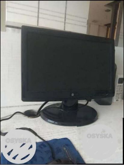 Black Dell Flat Screen Computer Monitor