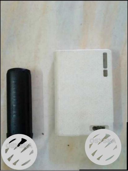 Two Black And White Intex Power Banks