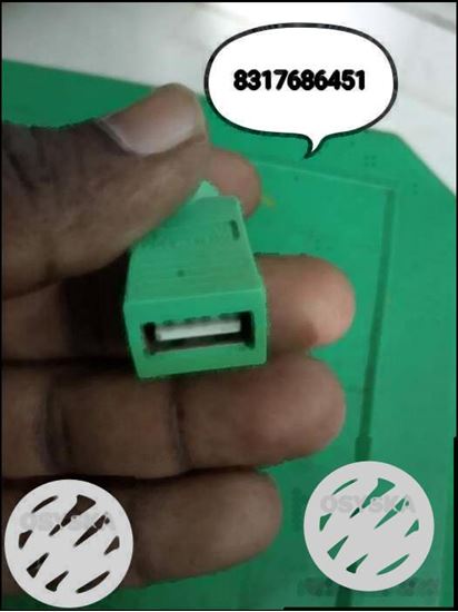 Green And White USB Flash Drive