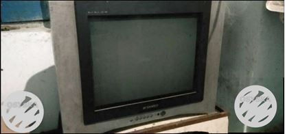 Black Sony Widescreen CRT TV