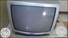 Gray CRT Television With Remote