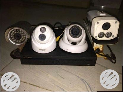 CCTV installation DVR hard disk and 4 camera