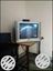 Gray CRT TV With Stand