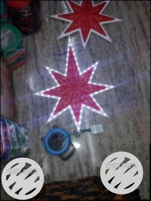 Three Red And Blue Star Decors