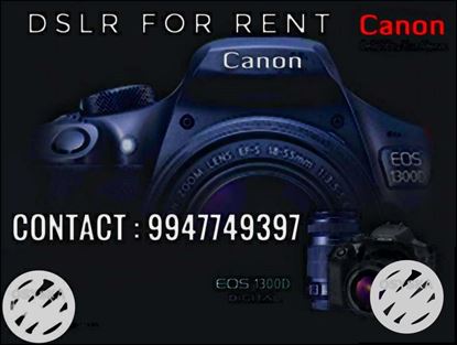 Canon dslr for rent Model : Canon 1300d [ extra