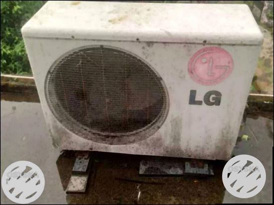 White LG Air Condenser Unit