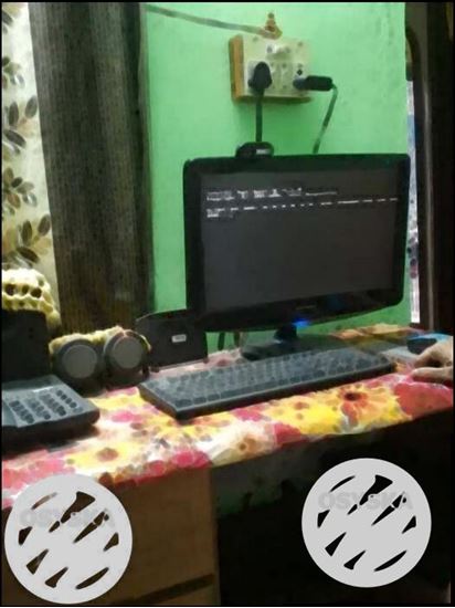 Desktop with speaker and camera